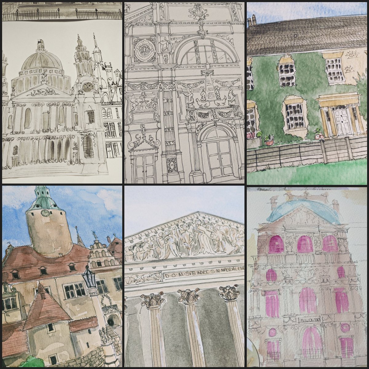 I love to capture Architecture #Illustrations #drawing #watercolor