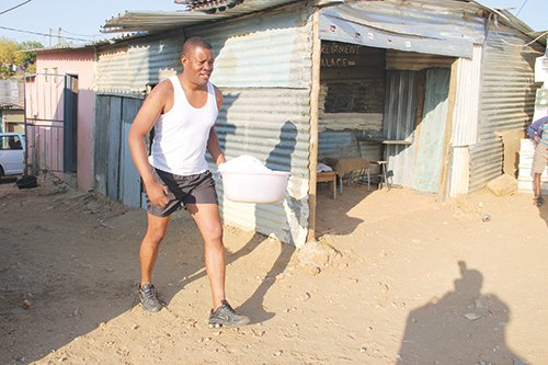 This clown, <a href="/pdm_namibia/">PDM Namibia ✌️ ✌️</a> president promised to build a proper brick structure for the family at whose house he stayed in Ombili in 2014, few months before elections, playing on the emotions of poor people, posing for photos and romanticising poverty. How far is he? It's 2020. 🤔