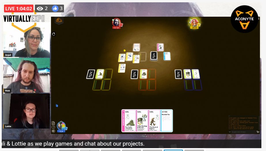 AconyteBooks's tweet image. Join the team on facebook.com/aconytebooks/l… as we teach you how not to play Fluxx by @LooneyLabs 

Thanks @TabletopiaGames  &amp;amp; @UKGamesExpo for the 7-day pass!

#ukge2020 #VirtuallyExpo