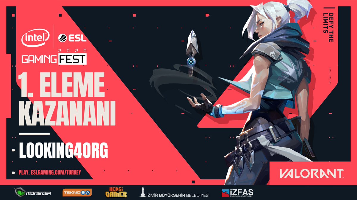Intel ESL Gaming Fest 2020 VALORANT 1. Eleme finalinde looking4org, rakibi DEVOTEES'i 2-1 mağlup ederek Büyük Final'de mücadele etme hakkını kazandı.

30.000₺ ödül havuzuna sahip Büyük Final, 23 Eylül'de ESL Türkiye stüdyosunda seyircisiz olarak oynanacak.
