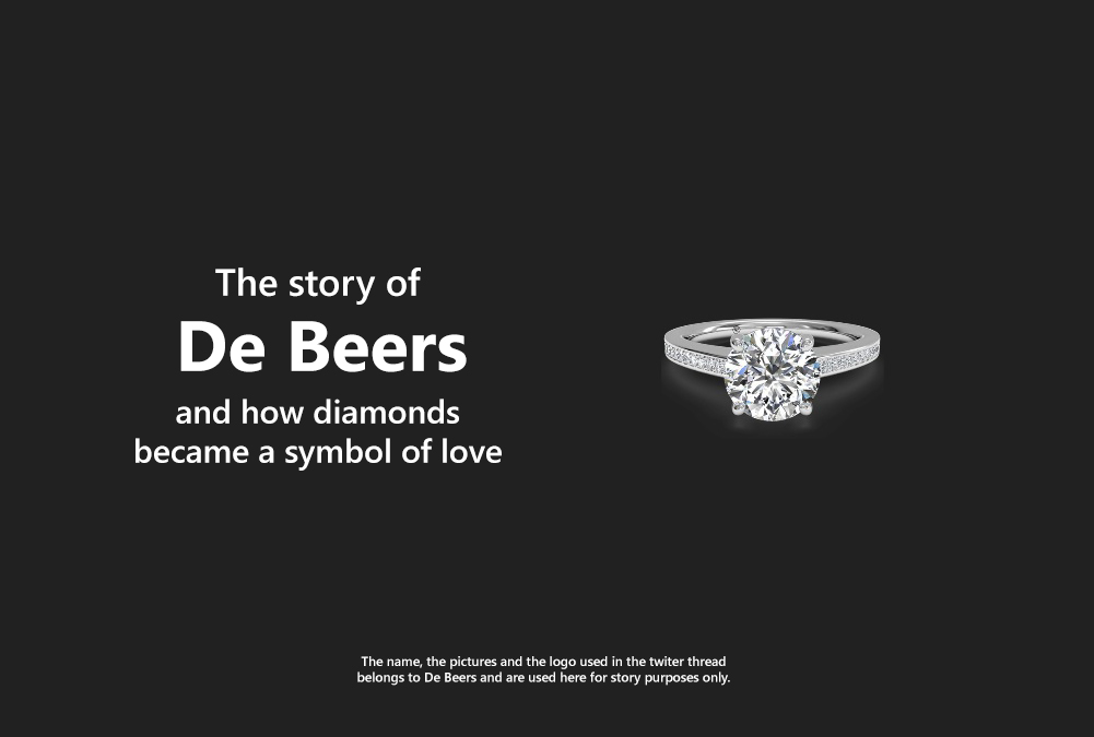 How Diamonds became a symbol of love.The story of - De BeersA thread 