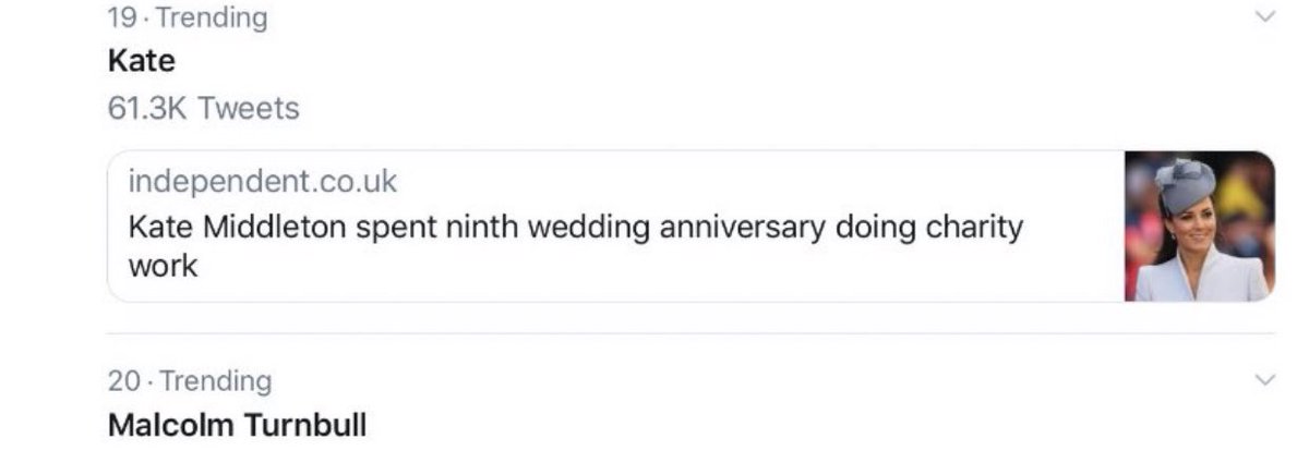 Kate trends for doing an engagement on her wedding anniversary