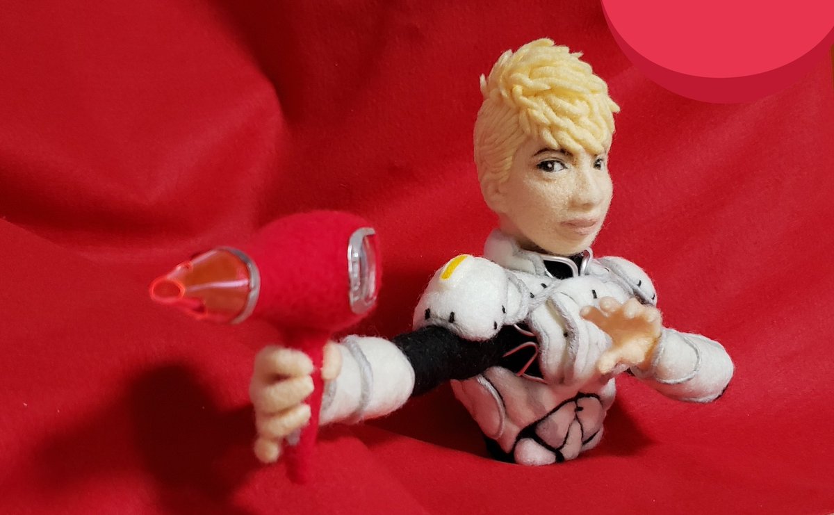turbo919jun's tweet photo. 完成しました～✨
小泉成器さんのドライヤー
MONSTERの店頭POPを
元に作りました！
#西川貴教
#小泉成器
#期待しかないMONSTER
#羊毛フェルト 
#アクレーヌ https://t.co/ByUum5vFpb