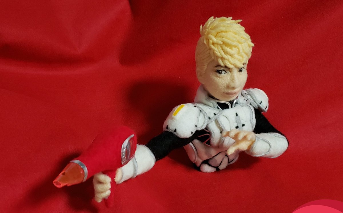 turbo919jun's tweet photo. 完成しました～✨
小泉成器さんのドライヤー
MONSTERの店頭POPを
元に作りました！
#西川貴教
#小泉成器
#期待しかないMONSTER
#羊毛フェルト 
#アクレーヌ https://t.co/ByUum5vFpb