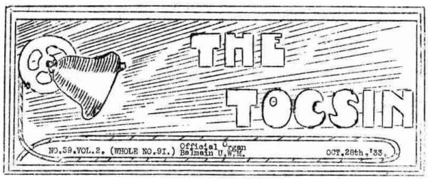 TOCSIN was the name of the official journal of Balmain Unemployed Workers Movement. Thanks to  @takvera for preserving these images. The name may sound familiar: it's now used by a journal produced by a ALP right-wing think-tank  http://www.takver.com/history/myunion/myunionp16.htm  https://www.smh.com.au/politics/federal/200-for-36-pages-labor-mps-sit-on-board-of-think-tank-they-used-public-funds-to-support-20180405-p4z7ww.html