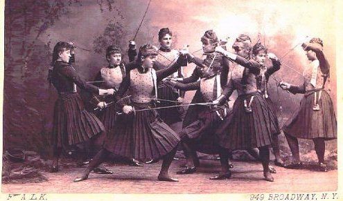 And while many fencing salles opened to include women in the 19th century as swordfighting was streamlined into a sporting discipline, you'd have to wait till 1924 for women to be included in fencing at the Olympic Games
