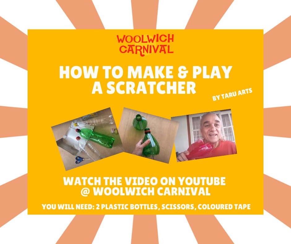 WoolwichCarniv1's tweet photo. Scratch, tap and bang out a beat as you join Rudy to make a scratcher out of recycled materials
TUTORIAL AVAILABLE TO WATCH NOW!! Via our YouTube channel https://t.co/v9tDvXfSUy
#WoolwichCarnival #WCStrongertogether https://t.co/MmCYMnfsws
