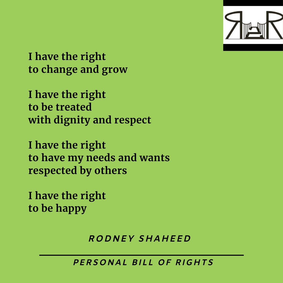 Bringing back and lifting up this excerpt from Shaheed's Personal Bill of Rights in honor of his new campaign. Check out our last post for more info. Full text of Shaheed's Personal Bill of Rights on his member page.

#Affirmations
#Right2Redemption