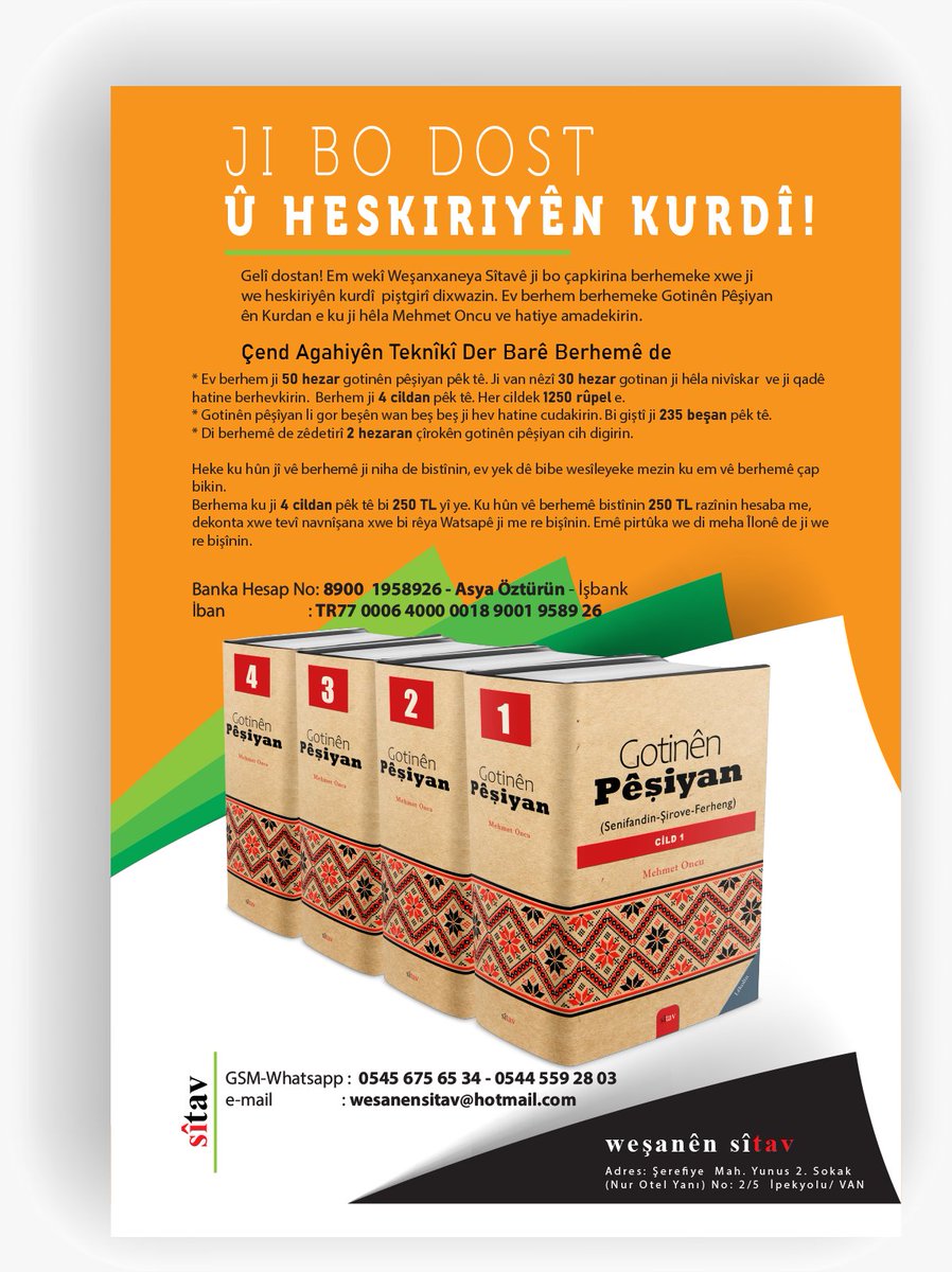 selimtemo's tweet photo. Xemxwûrê zimanê Kurdî kek Mehmet Oncu, 50.000 gotinên pêşiyan berhev kirine. @Sitavyayinevi1 bo çapê amade dike, lê alîkariya we jî lazim e. Heqê pirtûkên xwe ji niha ve bidin da bên çap kirin. Xizmet û xîret her ji bo Kurdî ye. https://t.co/KWFWia8lLc