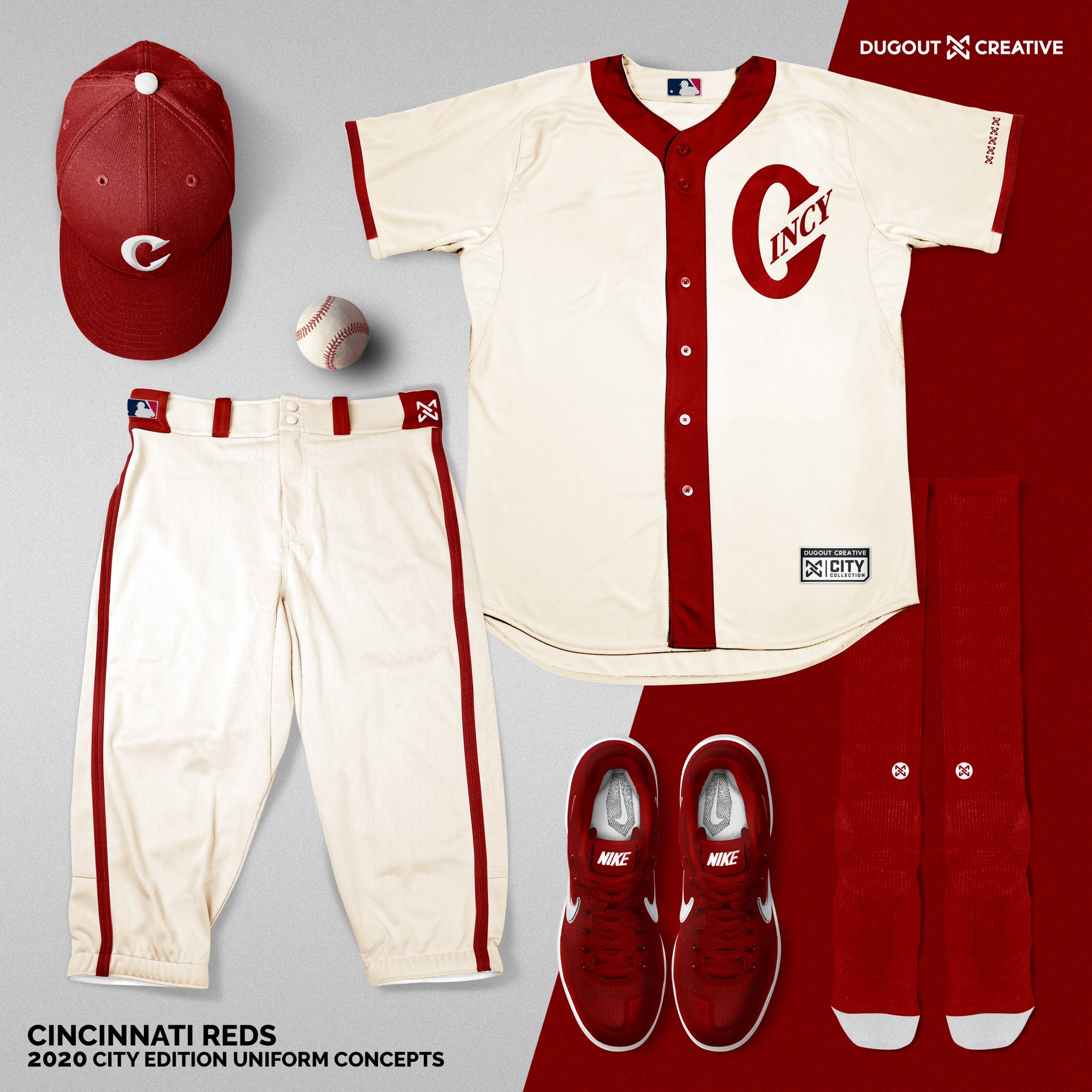 Dugout Creative on X: 24 OF 30 MLB City Concepts Cincinnati Reds