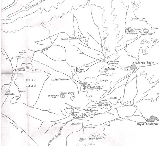 On 21 Aug Dingle's 6/East Yorks battalion attacked Scimitar Hill, control of which would unite the allied forces as originally planned. The attack failed, ending any hope of allied victory. Exactly what fate befell Arthur Dingle remains a mystery.