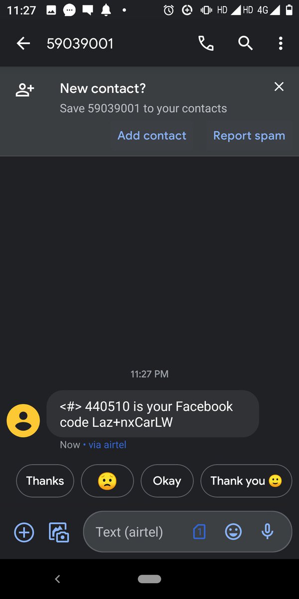 reshmapal124's tweet photo. @Facebook @airtelindia @MumbaiPolice @MahaCyber1 

I haven't requested for any Facebook code@Facebook please check if there is any other I'd apart from My correct I'd is Reshma Pal(https://t.co/PccHvfMWtI) Why have  I received sms code? I haven't initiated any code for Facebook https://t.co/msU8hUCUqS