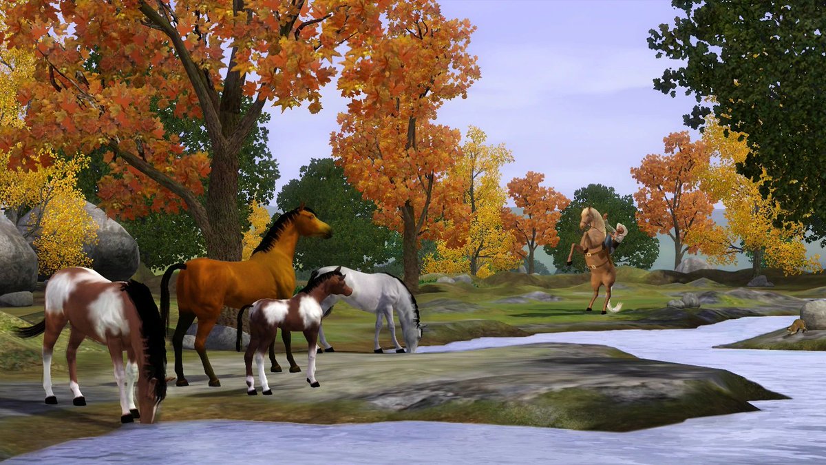 The horses themselves have very cute details. Like a mother and her foal having a negative moodlet if they are not near each other. It was so interesting to have a new species in the sims with unique needs and personalities.