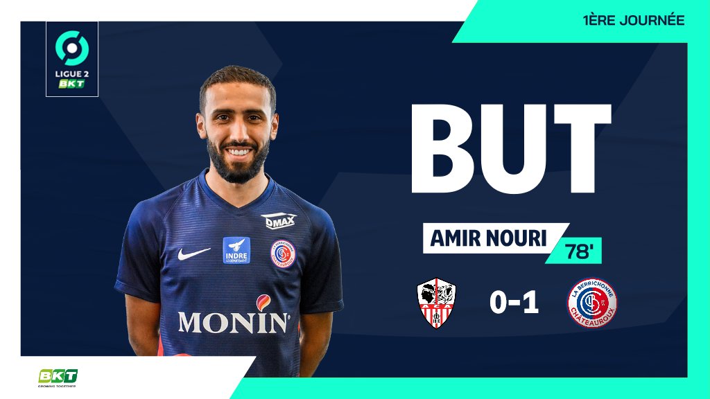Ligue2BKT's tweet photo. Oh le précieux but d'Amir Nouri pour @LaBerrichonne 💪 ! #ACALBC https://t.co/3NXLANrvNs