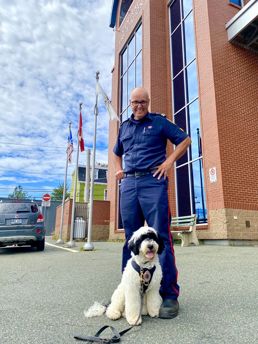 PSD_Stella's tweet image. Met the guys 👨🏻‍🚒 at @CityofStJohns Central Fire Station today too. I helped them clean up the lunch room floor!🚒 #firstresponder #mentalhealth #sjrfd 
🐾Stella