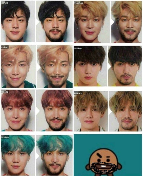 bts beards edits idk what get through your minds really(mar 2018)
