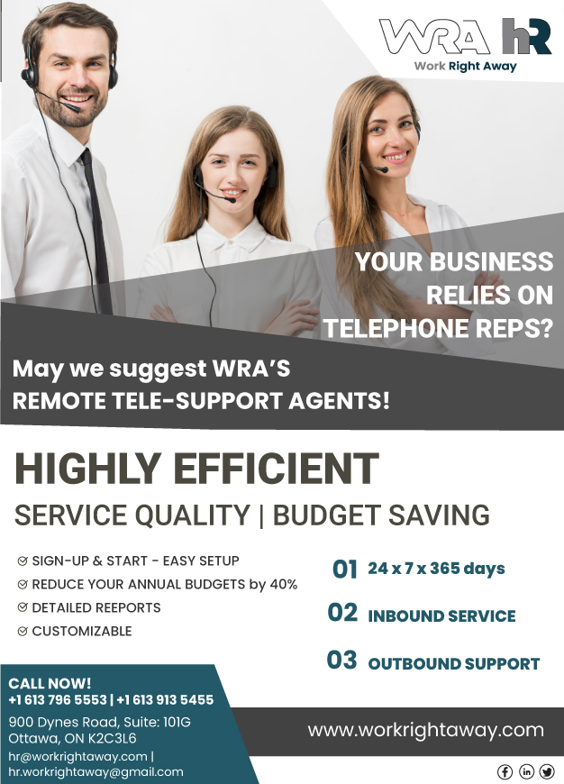 WRA_hR's tweet photo. Remote Customer Support Call Center Agents. Everything is setup! You pay for just the agent's services. With savings up to 40% in reduced costs. Hire  just 1 seat or more seats as you need #CustomerExperience #CustomerService #customersupport #remotelearning #remoteworking https://t.co/biQRKz7100