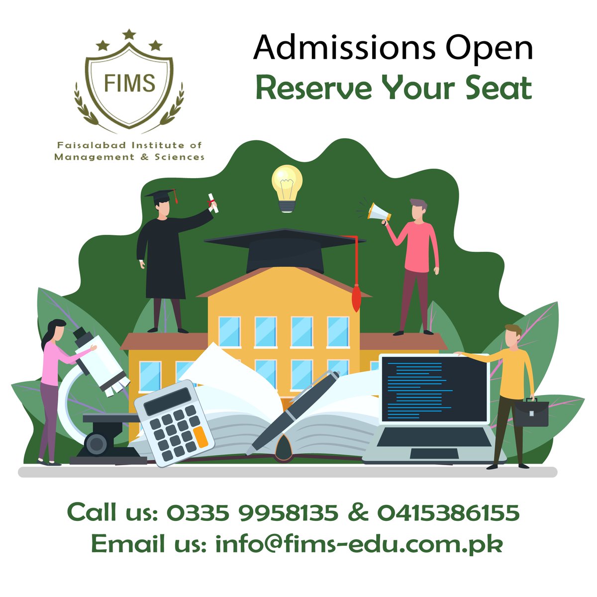 FIMS07633147's tweet photo. Reserve your Seat
#FIMS #College #Career #Education #FaisalAbad
#Students #DPT  #BSCS #BSIT #BSMLT #BS #BIOCHEMISTRY
#Admissions #BBA #BSOTT #AppliedChemistry #BSOTT
#BSRIT #HNDNutrition https://t.co/sdzZzz8yda