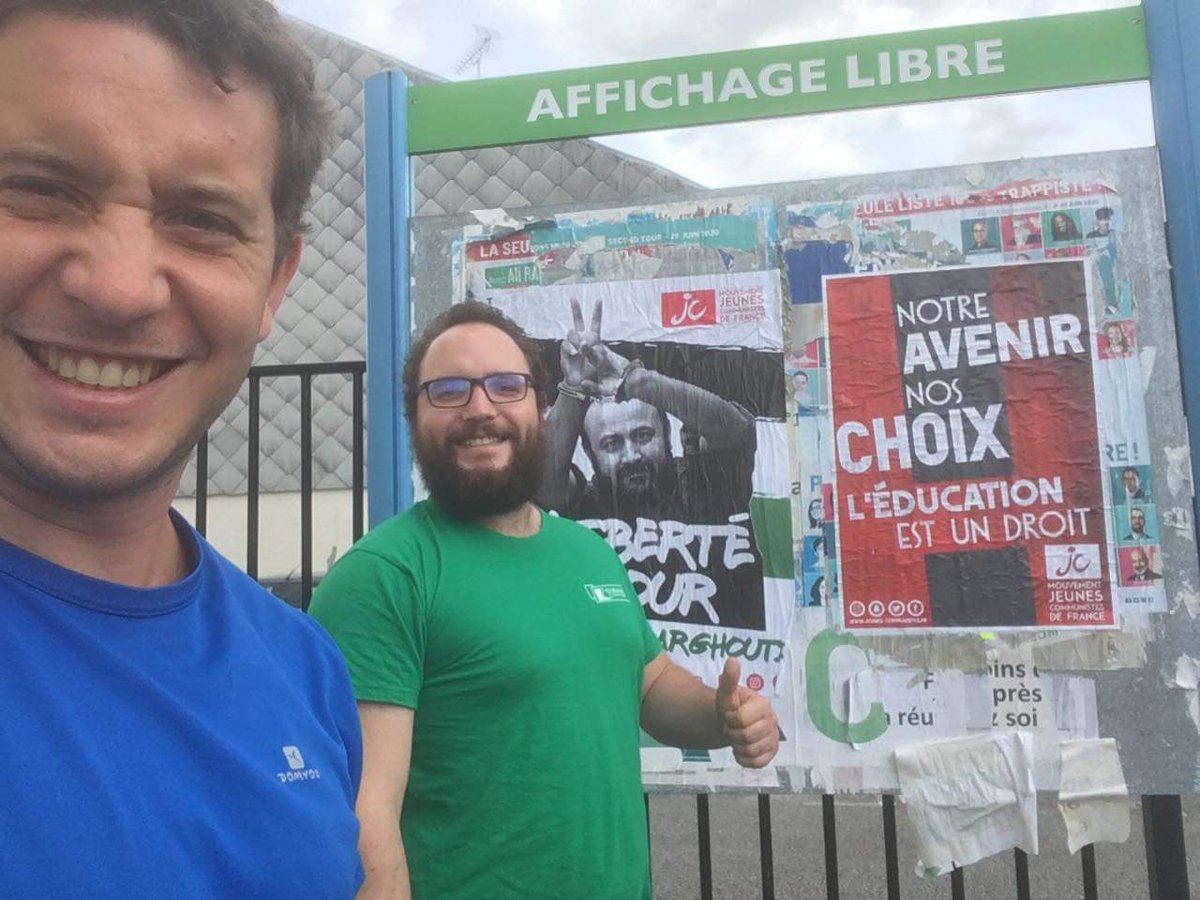 🔴 On prépare les murs pour la rentrée ! Trappes, la ville aux couleurs de Marwan Barghouti et du MJCF #palestine 🇵🇸