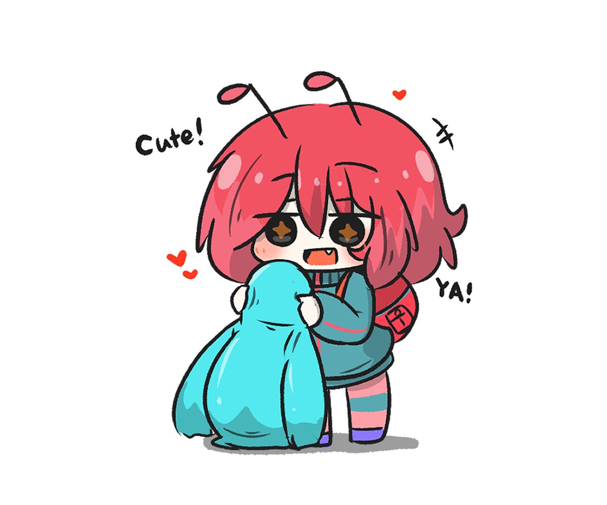 Snail-chan liked the Fall Guys costume.??? 