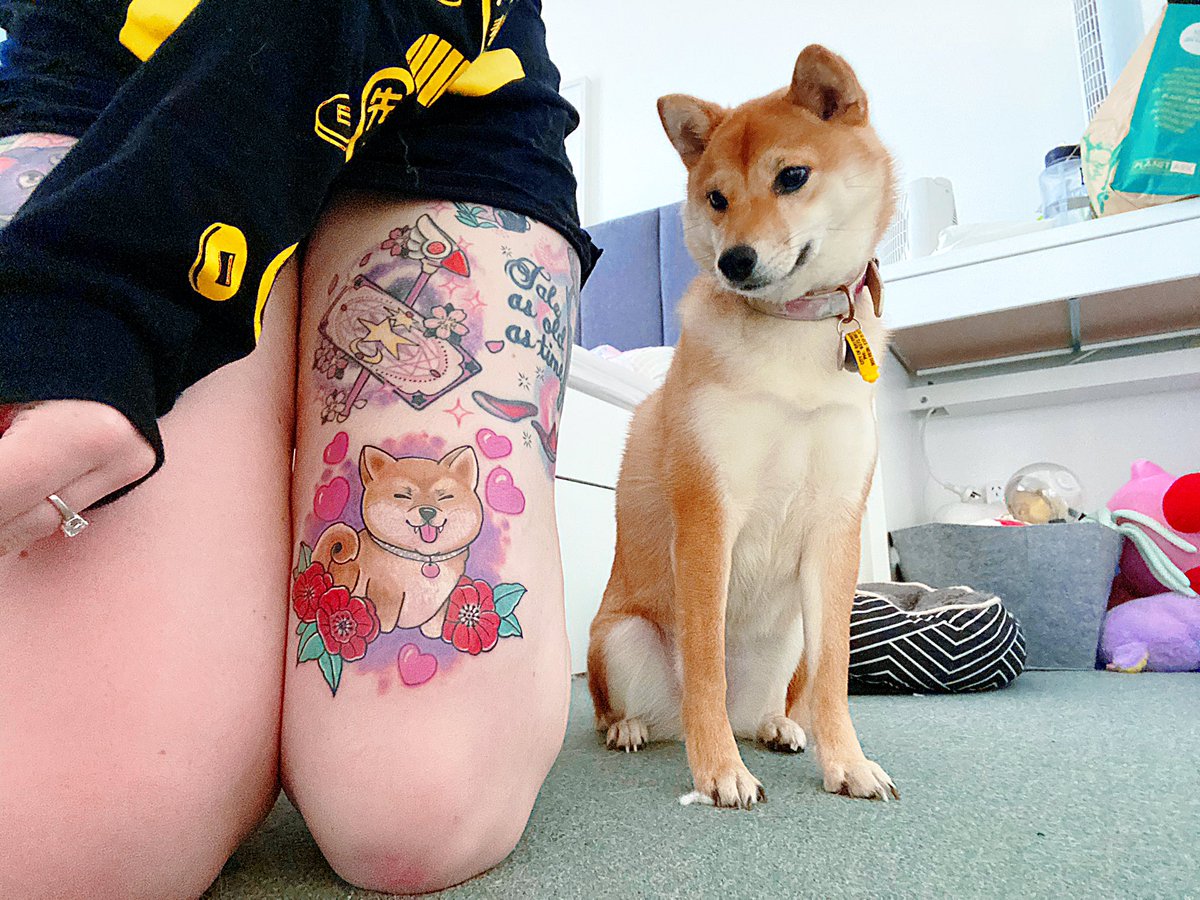 Gremlin tattoo? GREMLIN TATTOO! I got my baby Hibana tattooed on my leg  today! A huge Thankyou to @MeowShannan for this phenomenal piece of my  first child 💕, image size:1200x900