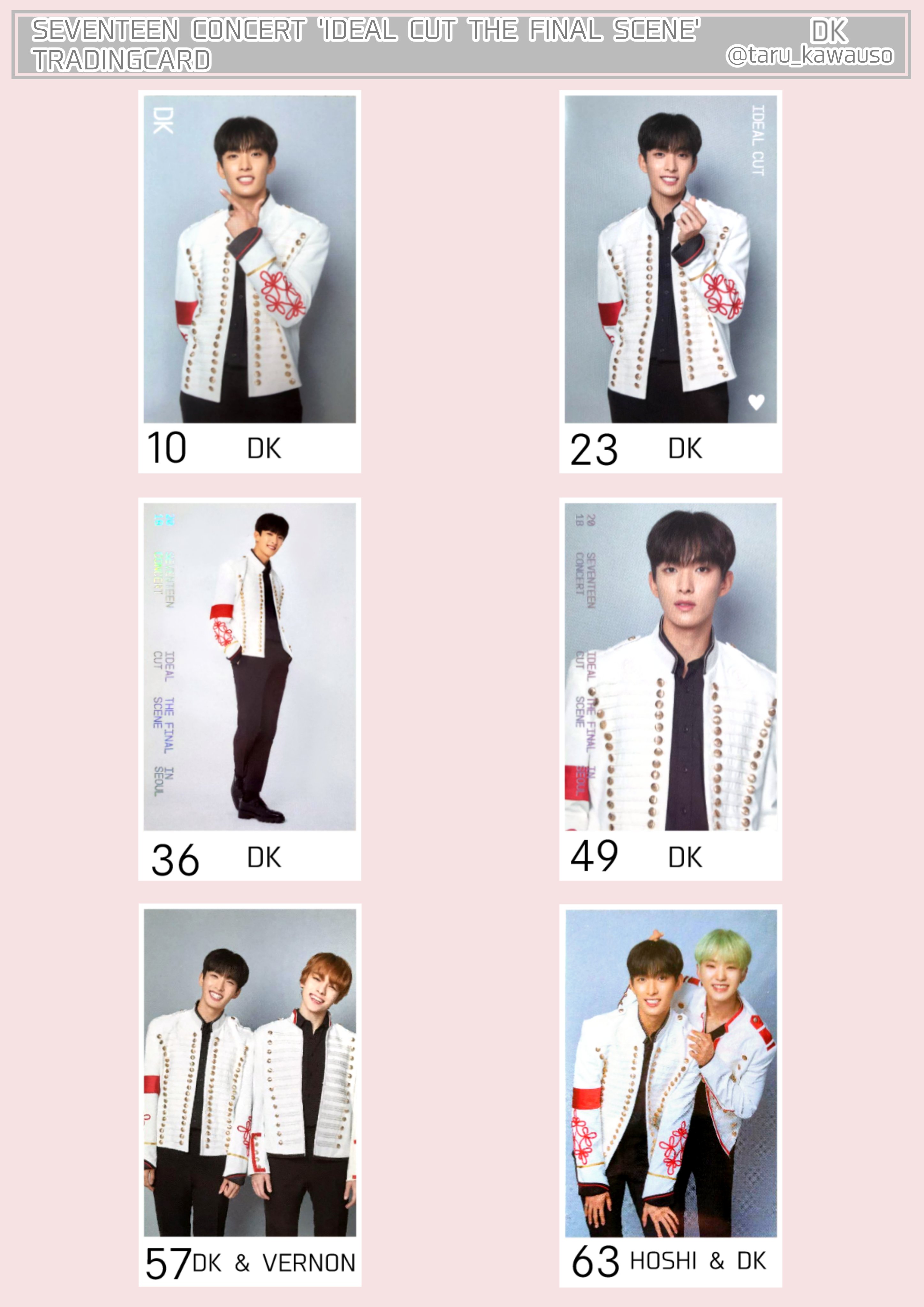 SEVENTEEN ideal ばっち cut the finalトレカ ジョンハン SEVENTEEN ideal ばっち cut the finalトレカ ジョンハン