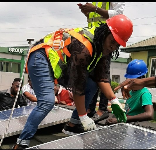 Wirea4green's tweet photo. We are so proud of our member Great #Green Girl Toyin Yusuff for attending intense training at the #Asteven #Renewable Energy Academy. WIRE-A offers such wonderful opportunities for women empowerment. #POSTCOVID19 #NewNormal https://t.co/EjbE9rtqni