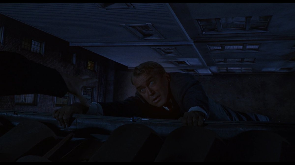 oh i get it this begins by inverting the climax of rear window. it's metacommentary or something