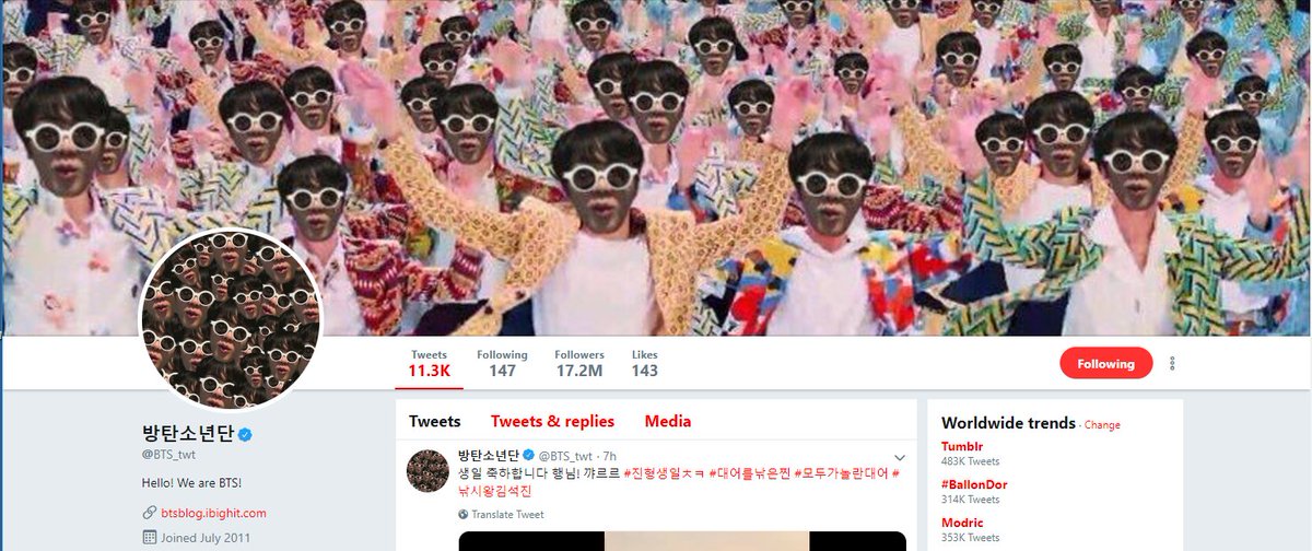 the jin cult !!! the first ever cult for jin birthdayseokjin even joins us and changed the bts twt layout (dec 2018)