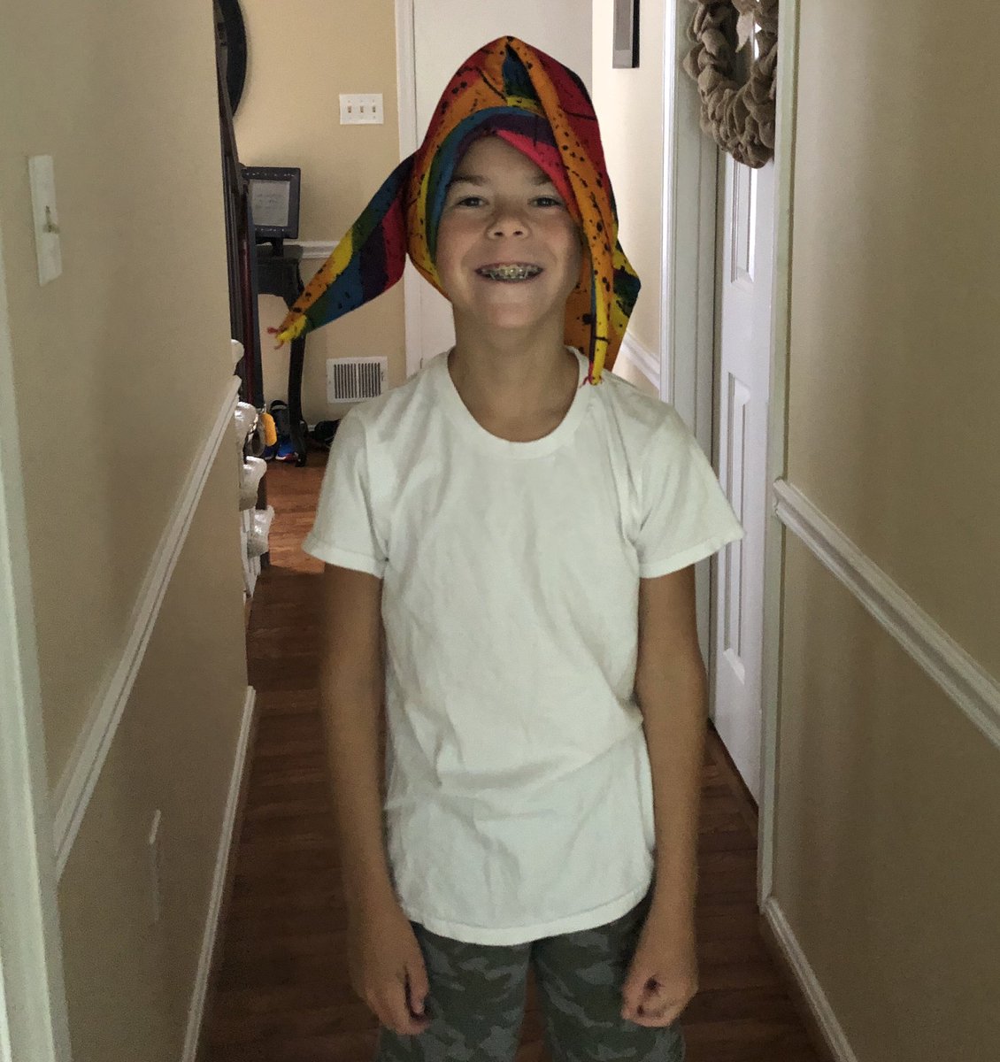 BettyMayers2's tweet image. You might work at @PwcsPreschool when your kiddo comes down and says, &quot;Mom, I found this in my closet. I know you need it for work.&quot; #playiswork #parallelprocess #thattimeweworehatstoallstaff