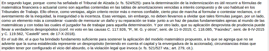 En la causa C. 122.220, "Frisicale, María Laura contra Telecom Personal S.A. Daños y perjuicios" del 11/8/2020 la Corte PBA vuelve a ratificar la fórmula "Irigoyen Testa" para cuantificar la multa civil (a.k.a. "daño punitivo")
<a href="/ProgramaAEDuns/">DEC UNS Bahía Blanca</a>