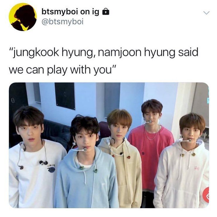 when txt debuted and jungkook wish them good luck from JUNGKOOK HYUNG (mar 2019)