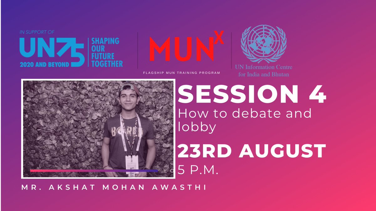 equinoxworldmun's tweet photo. Please, join in on our youtube channel where the sessions will be hosted.

https://t.co/SkZ3CdZa1u  

23rd August @ 5P.M.

MUNX by 
@IiitLucknow
 in support of  
@JoinUN75

and in collaboration with  
@UNinIndia https://t.co/Fuv7roomzX
