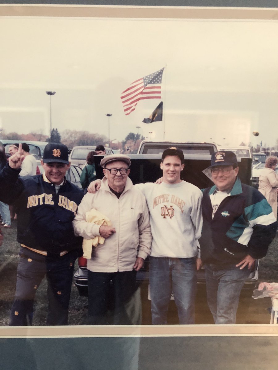 <a href="/FightingIrish/">The Fighting Irish</a> <a href="/NDFootball/">Notre Dame Football</a> Hoffman’s version of the 4 Horsemen!  Grandpa first game Pitt 1933, Dad and Uncle USC 1969 and my first game Michigan 1978.  This is a picture of Pitt 1991.