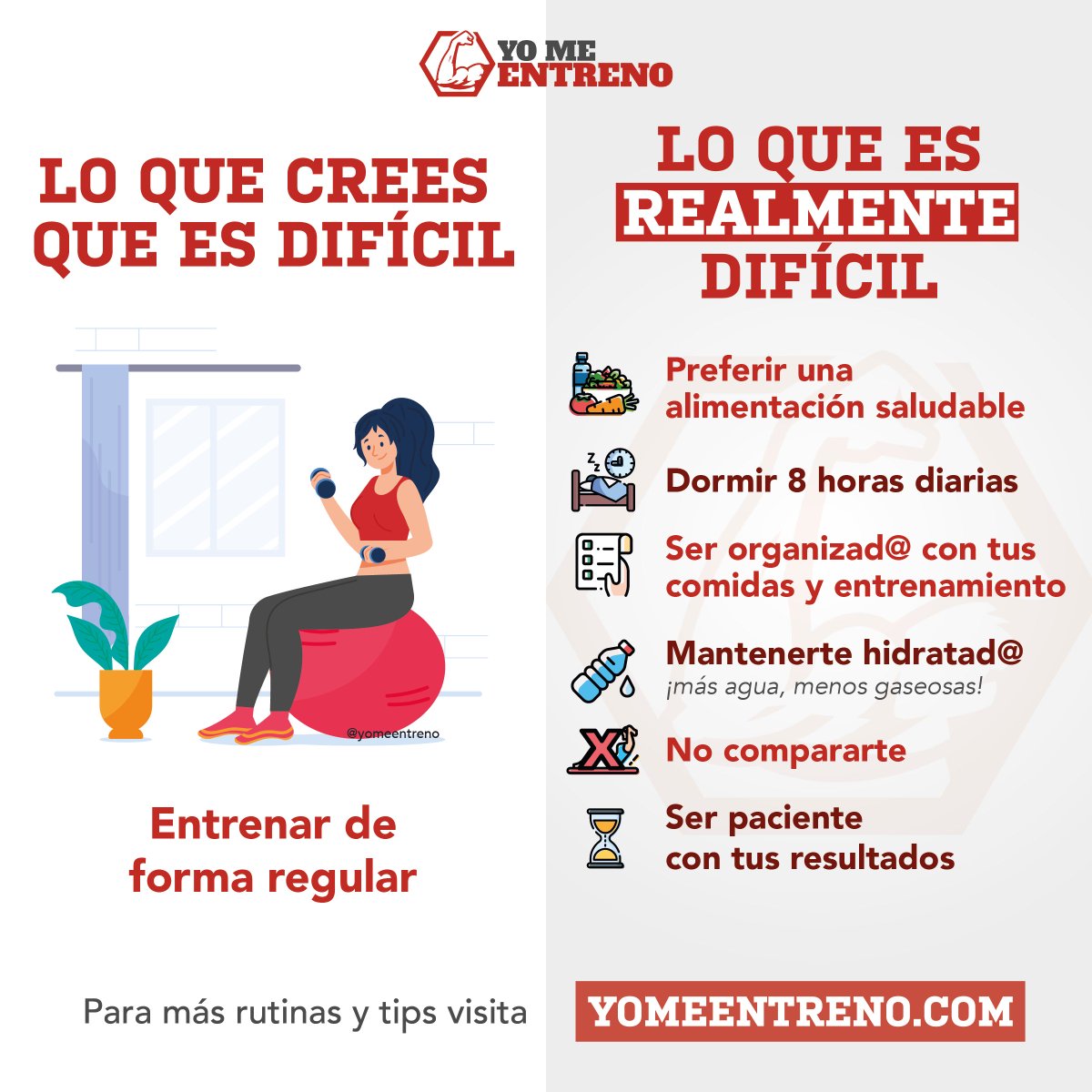 YomEntreno's tweet photo. Lo que crees que es difícil vs. Lo que realmente es difícil 🏋️ #Fitness #YoMeEntreno #Finde https://t.co/dG9tkoNHmL