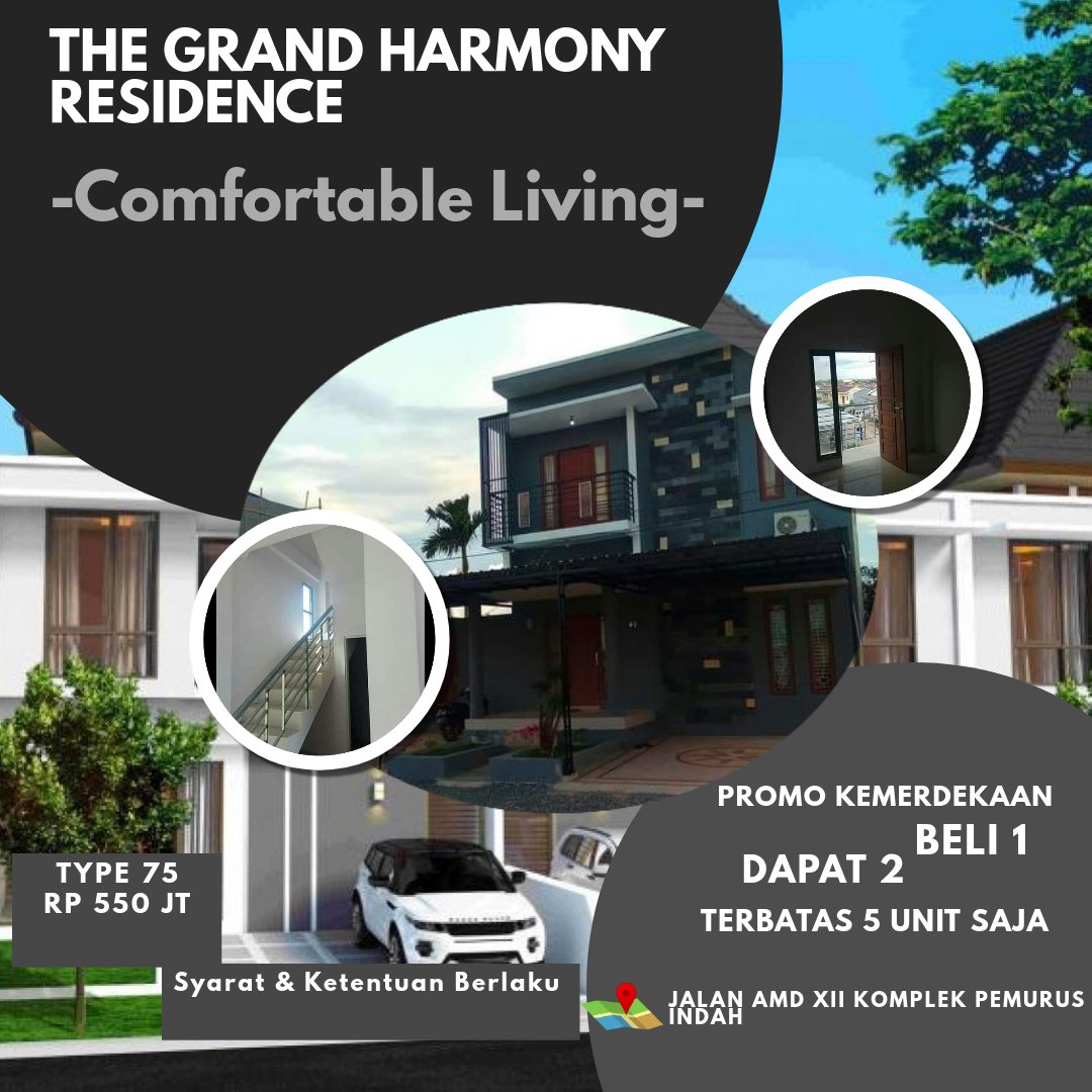 Buruan sebelum kehabisan siapa cepat dia dapat !
#propertybanjarmasin
#rumahsiapbangun
#clustermewah
#jualrumahmurah
#rumah2lantai
#rumah1lantaitampak2lantai
#TheGrandharmonyResidence
#Amd12
#pemurusindah
#Banjarmasinselatan
#Security24jam
#OneGateSystem https://t.co/RC8kMi2JuY