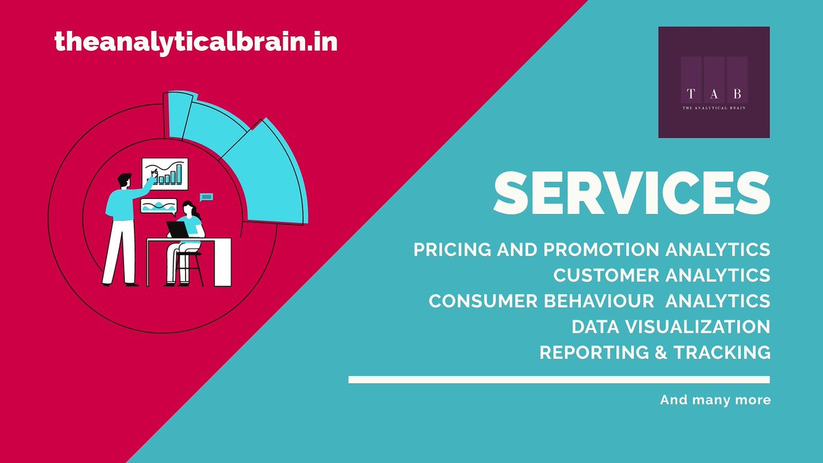 BrainAnalytical's tweet image. Want to get ideas on how to grow your business?

TAB is a one stop solution for Business Analytics, Data Science &amp;amp; Engineering services for your business. 

For details +91 9455672514
theanalyticalbrain.in

#dataforlife #businessservices #consultation #analytics #businessgrowth