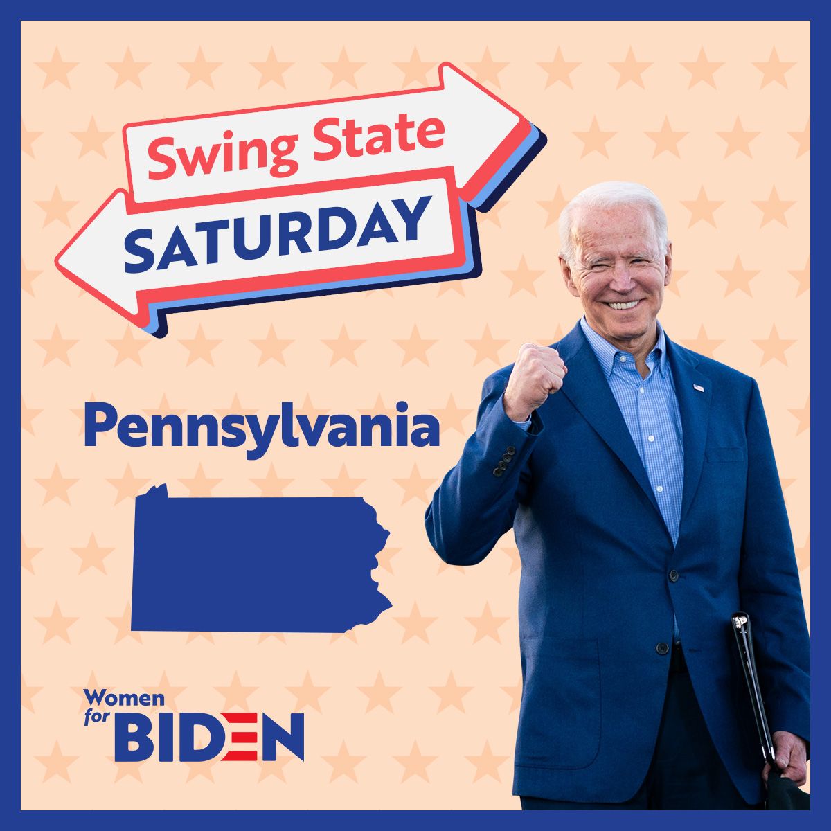 Today we start #SwingStateSaturday. Throughout the day we will give you information on PA. If you are an organization that is helping to register/make sure Dems turn out the vote in PA tag us in a tweet. #PAForBiden
