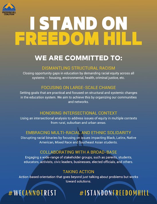 KatColeReads's tweet photo. Deeply appreciate the organizing body of @CREED_NC + the focus on moving racial equity work forward in NC through regional leadership networks. If you haven't already - check out the #IStandOnFreedomHill coalition work &amp; join the movement bc #WeCannotRest https://t.co/41iZDHieng https://t.co/oa8BYN043O