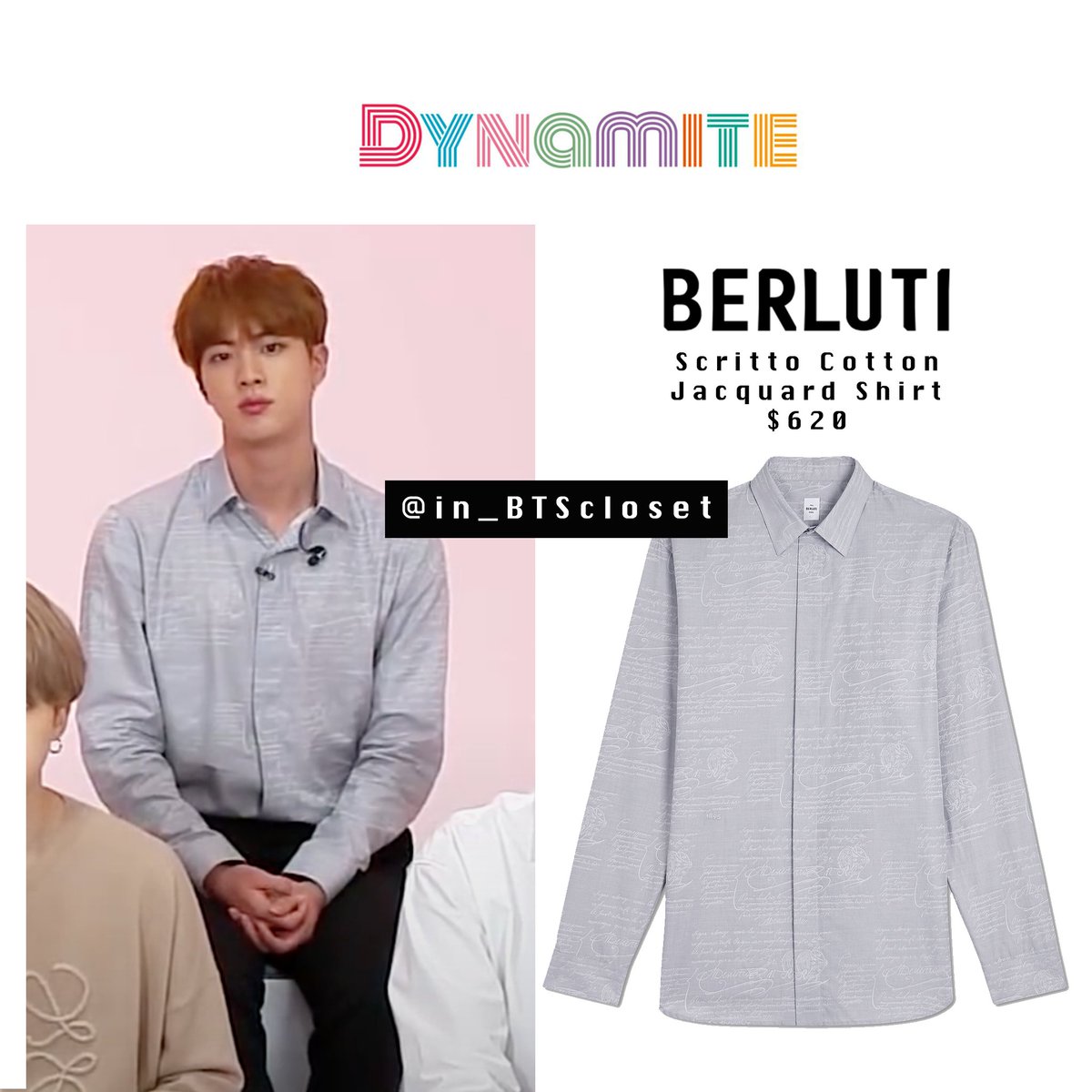#JIN @ Interview with <a href="/extratv/">ExtraTV</a> #SeokJin #KimSeokJin #진 #석진 #김석진 #방탄소년단 #BTS #BTS_Dynamite #BTSARMY #MTVHottest <a href="/BTS_twt/">방탄소년단</a>

BERLUTI - Scritto Cotton Jacquard Shirt