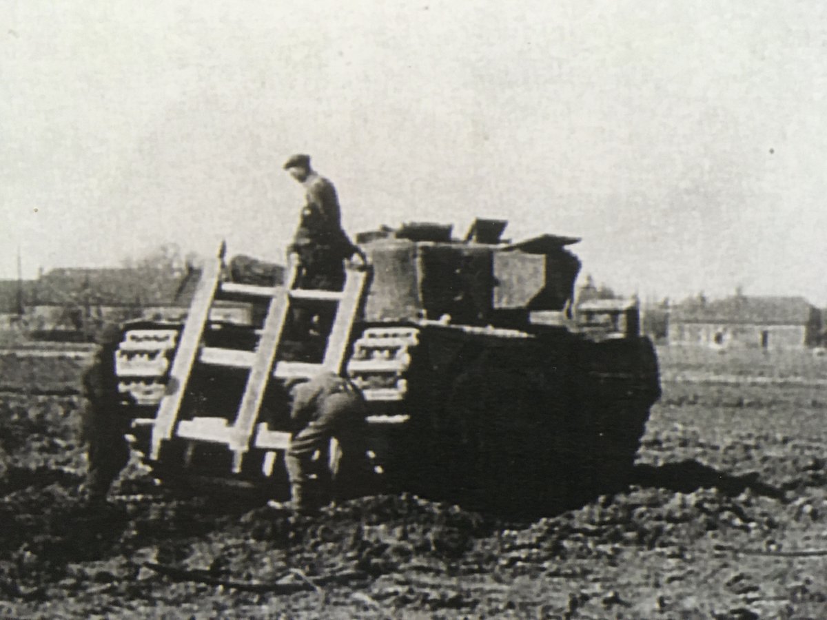 These were made for the Rhine crossing. A wooden cradle was constructed and placed on the front of the AVRE to support the fascine. 5 foot long bundles of chespale fencing and 3 foot brushwood bundles were delivered from storage at the Assault Park 3/16