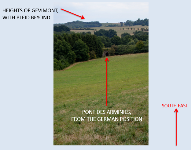 The only way out was N was through the Pont d’Arminies. Instead he ran into three companies of infantry from 10ID who formed a firing line just 100m from the bridge. His son was killed in the charge and he died later that day from wounds; he was the uncle of General Leclerc.