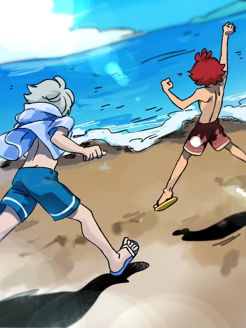 >>海ではしゃぐ南雲晴矢と涼野風介お願いします! 