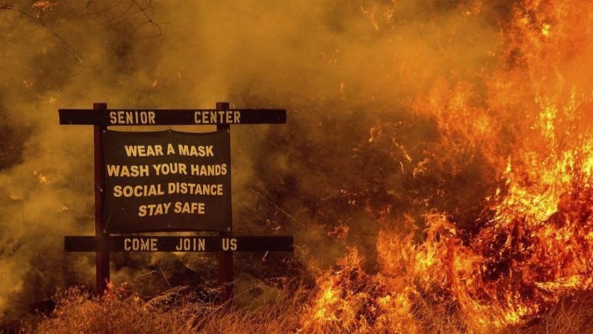 Welcome to 2020.

As CA is hit by wildfires &amp; #COVID19, looking out for each other has never felt more urgent.

#WearAMask &amp; do your best to care for the health &amp; mental wellbeing of those around you.

We'll get through this together, California. ❤️

📸 by <a href="/noahberger3884/">Noah Berger</a>