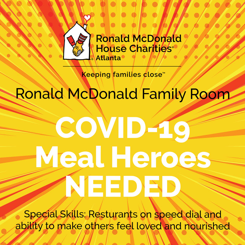 Calling all meal heroes! The Ronald McDonald Family Room at Scottish Rite needs meals on Monday, Aug. 24, & Aug. 26 & 27. Can you help? Contact Jamesse Webb, our Family Room Coordinator, at jamesse.webb@armhc.org. #OurVolunteersRock #InThisTogether #KeepingFamiliesClose