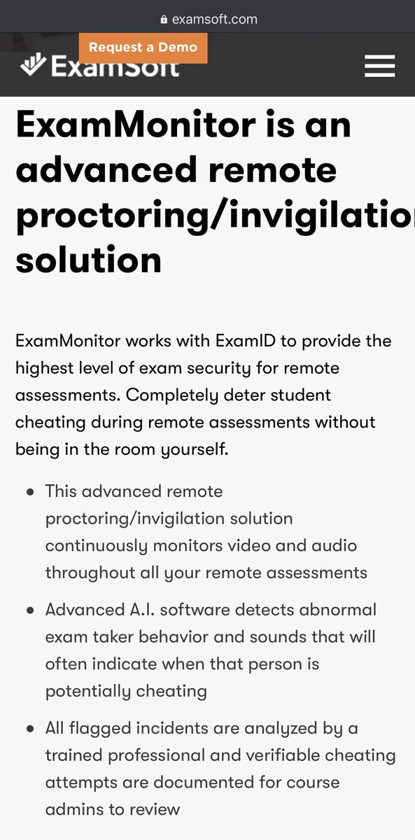 Besides irrevocable access to live video and sound (cool, cool) this company claims it continuously monitors? Is that on-device? Streamed to a server? What is “abnormal” exam taker behavior? Does that include other people in the home?And facial recognition, because of course