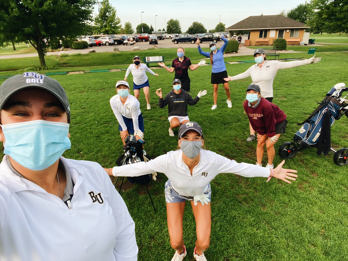 .<a href="/BUwomensgolf/">BU Women's Golf</a> hitting the links today! 🙌⛳️ #WeAreBU