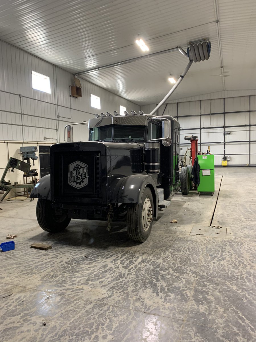 Little big hood is on. Needs some lipstick yet but comming along. #custombuilt #highpointdiesel. #builtnotbought #rlkservice #littlebighood.    hit me up if your interested in getting a truck restored or repaired