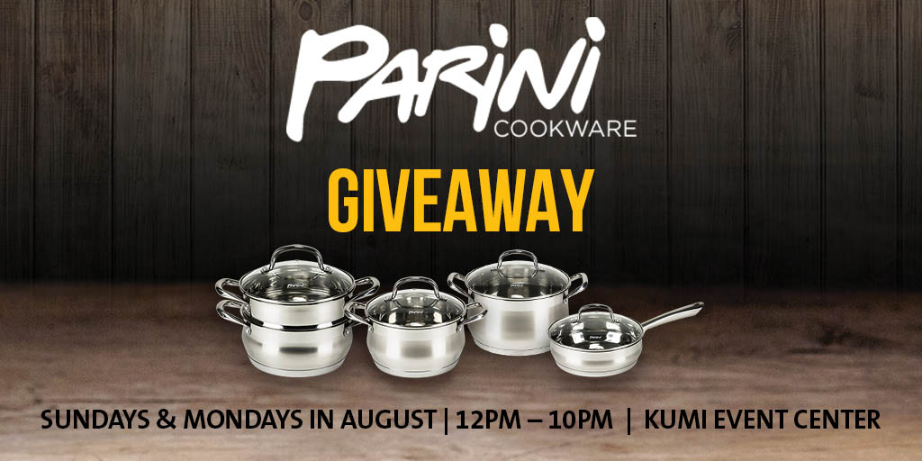 Hard Rock Hotel & Casino Sacramento on X: Unleash your inner #chef with  out Parini 9-piece signature cookware giveaway! Collect the whole set on  Sundays and Mondays in August. More info