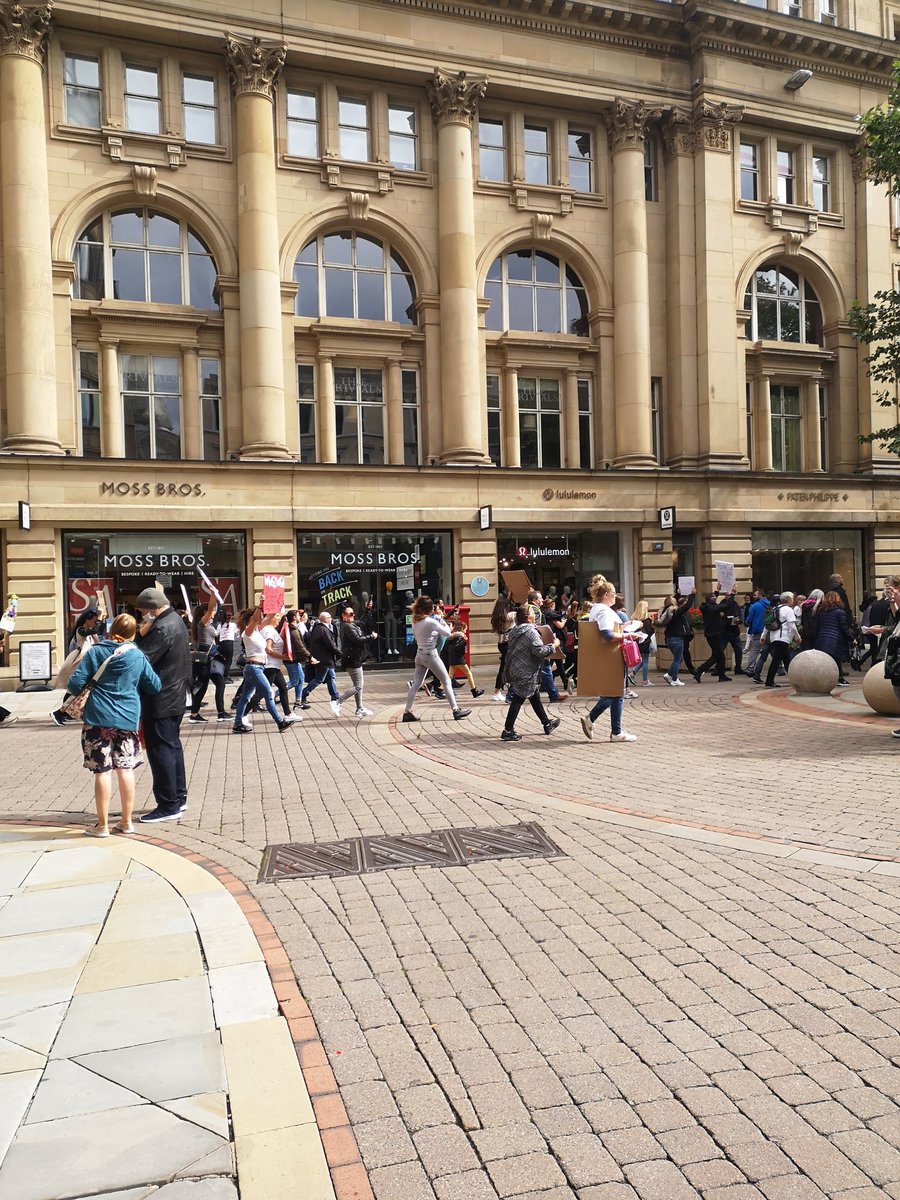 A summary of the Manchester rally from  @FiddyPea: "There was probably about 200-300 people. There were WWG1WWA and PizzaGate signs. A lot of mask and Covid hoax type stuff and a sign about not wearing a "face nappy". Very diverse crowd and there were people with their kids out"